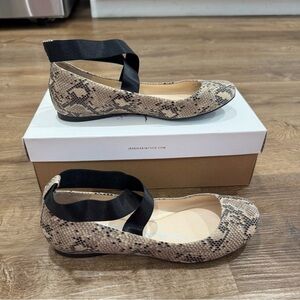 Jessica Simpson‎ Mandalay Snakeprint Ballet Flats Size 8.5 NEW NIB